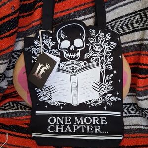 Loungefly One More Chapter Canvas Tote Bag NWT BAM Exclusive